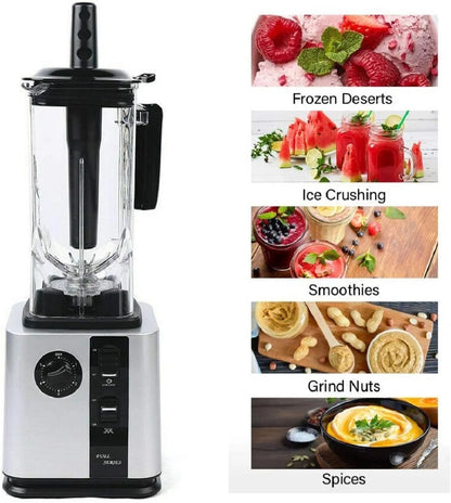 2200W Countertop Blender Kitchen Smoothie Blender Food Mixer with 6 Blades for Shakes Crushing Ice Frozen Dessert Soup with 2.2L Container