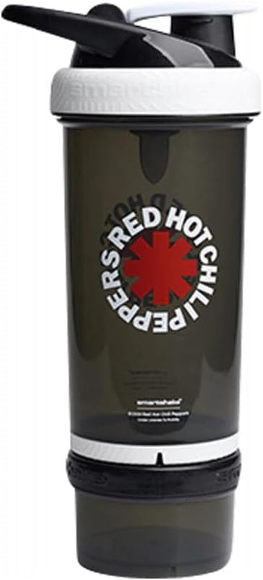 Revive Red Hot Chili Peppers Protein Shaker Bottle with Storage – 750Ml Protein Shake Bottles Red Hot Chili Peppers Merchandise Gift Shaker Cup, Guitar Gifts for Men, Rock Band Collection