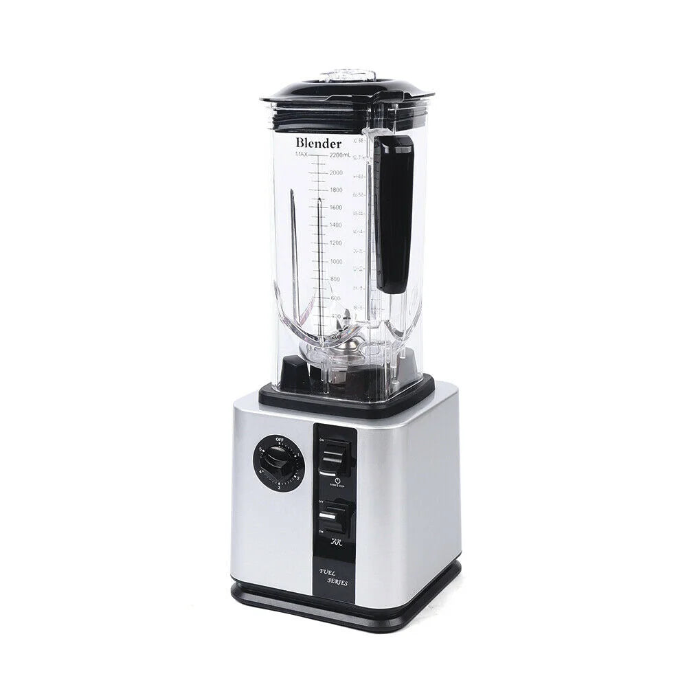 2200W Countertop Blender Kitchen Smoothie Blender Food Mixer with 6 Blades for Shakes Crushing Ice Frozen Dessert Soup with 2.2L Container