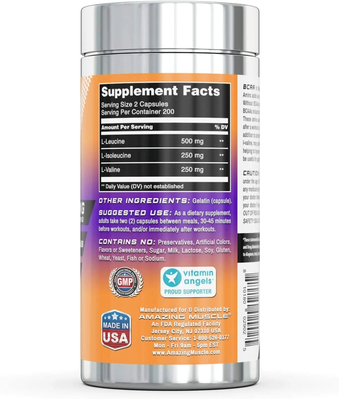 BCAA 2:1:1 1000 Mg per Serving 400 Capsules