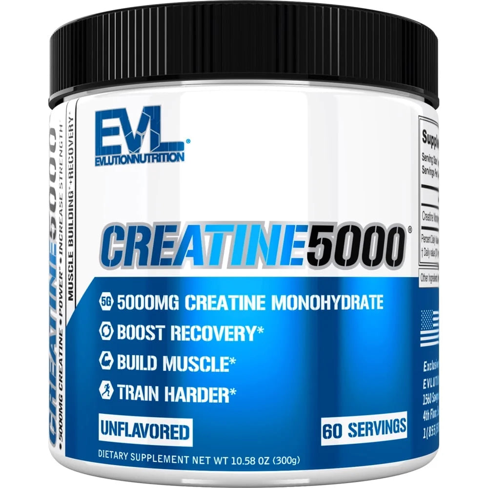 Creatine Monohydrate Powder 5000Mg Unflavored 60 Servings - Creatine Supplement to Boost Recovery & Build Muscle