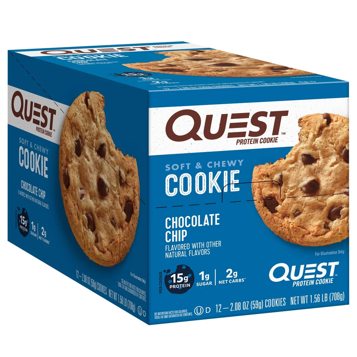 Quest Protein Cookie, Chocolate Chip, 15G Protein, 12 Count