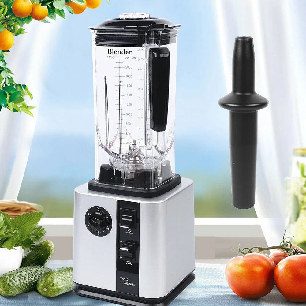 2200W Countertop Blender Kitchen Smoothie Blender Food Mixer with 6 Blades for Shakes Crushing Ice Frozen Dessert Soup with 2.2L Container