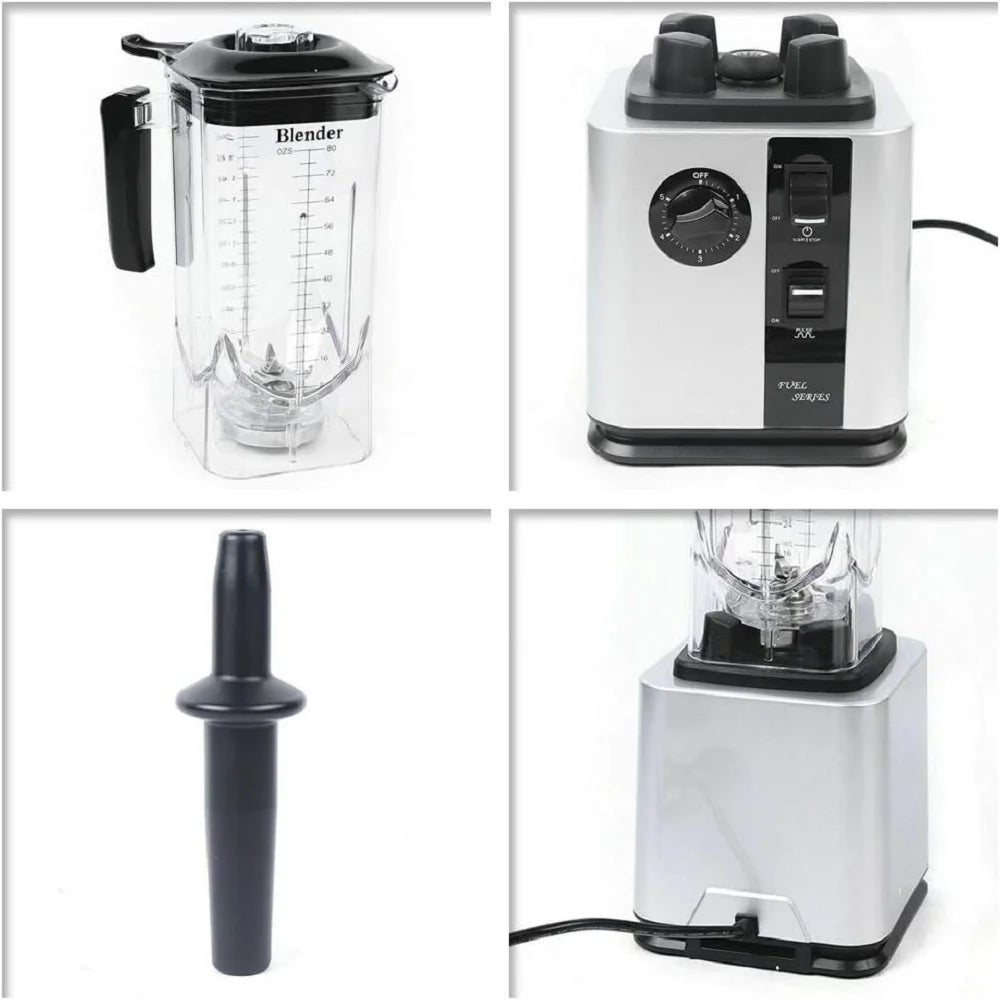 2200W Countertop Blender Kitchen Smoothie Blender Food Mixer with 6 Blades for Shakes Crushing Ice Frozen Dessert Soup with 2.2L Container