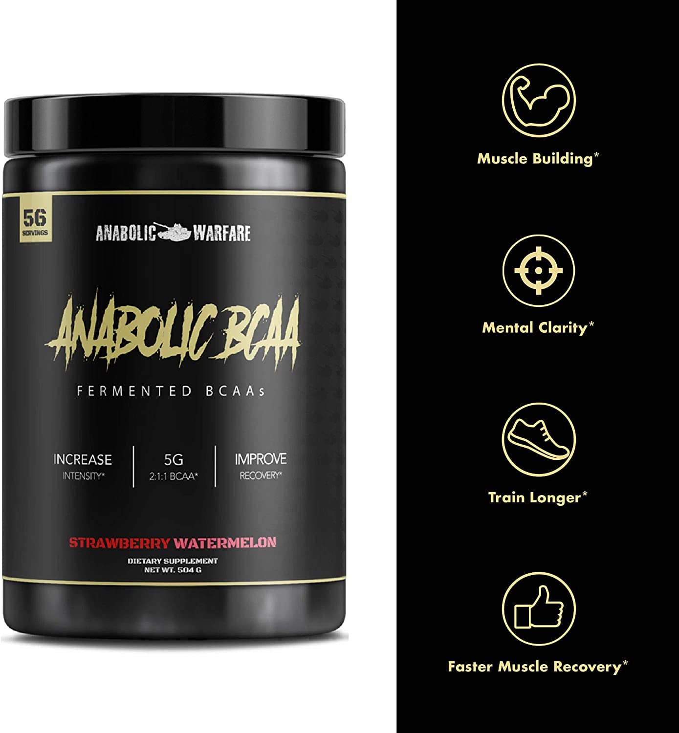 Anabolic BCAA Powder Supplement Bcaas Amino Acids to Fuel Your Workout and Support Muscle Recovery (Passion Mango - 56 Servings)